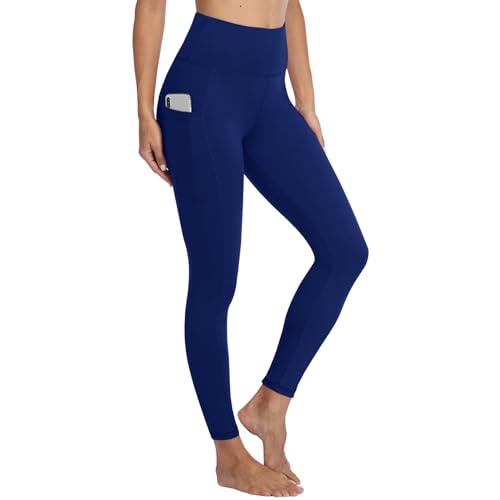 Gayhay Leggings mit Taschen Damen High Waist Sportleggins Lang Sporthose Stretchy Königsblau.L-XL von Gayhay