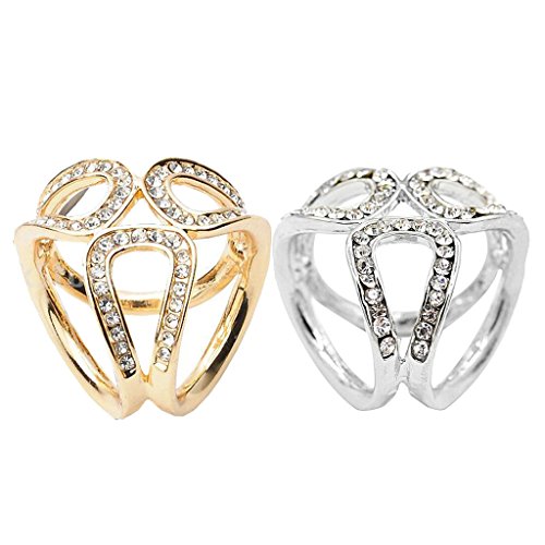 Gazechimp 2 Stück Damen-Brosche/Clip für Schals und Tücher, mit Strass Verschönerung von Gazechimp