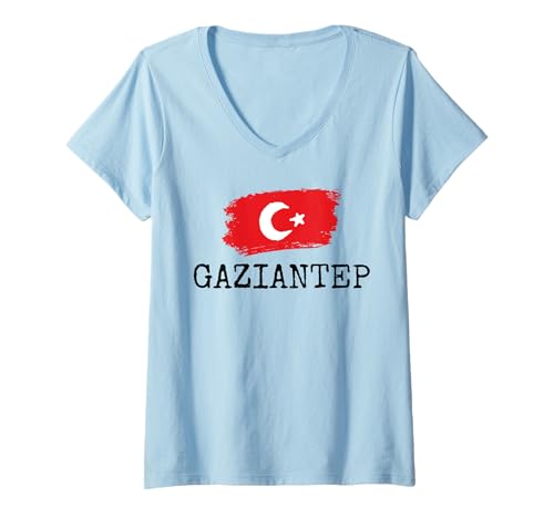 Damen Gaziantep Stadt Türkei Urlaub Stadt Türkisch Reise Damen Herren T-Shirt mit V-Ausschnitt Damen Gaziantep Stadt Türkei Urlaub Stadt Türkisch Reise Damen Herren T-Shirt mit V-Ausschnitt von Gaziantep Turkey Travel Novelty Turks Türkiye