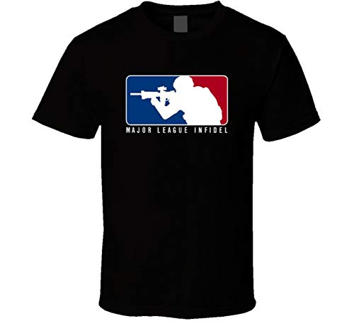 Major League Infidel Military USMC Marines Special Ops Black T T-Shirts Hemden(Medium) von Gazju