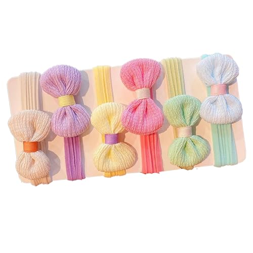 Gazocua Mädchen Haargummis | 6 Stück Mädchen Haaraccessoires - Dickes Lockiges Pferdeschwarm Band Zubehör,Für Dünnes & Dickes Lockiges Haar von Gazocua