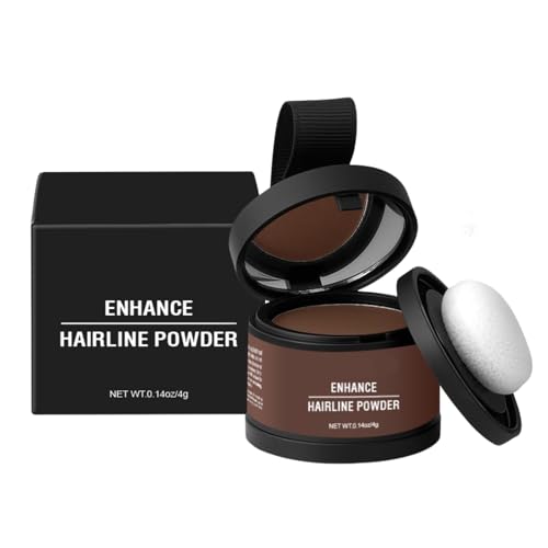 Ansatzpuder, Haar Concealer zur Haarverdichtung für Frauen und Männer, Haaransatz Ausbessern & Haarausfall Abdecken, Wasserfestes Haar Make-up zum Ansatz kaschieren (Mittelbraun, 1Pcs) von Gbbazu
