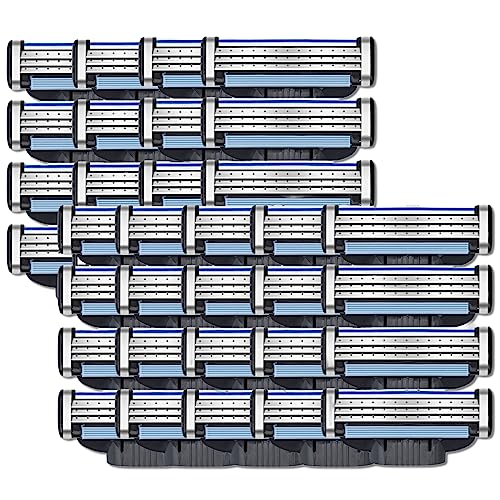 8 Stück Männer Rasierklingen für Mach 3, Rasierer Ersatzklingen für Nassrasierer Herren mit 3-fach Klinge, Manuelle Klinge Barber für Männer Rasierklingen, Nachfüllungen Rasierklinge (36) von Gbbazu