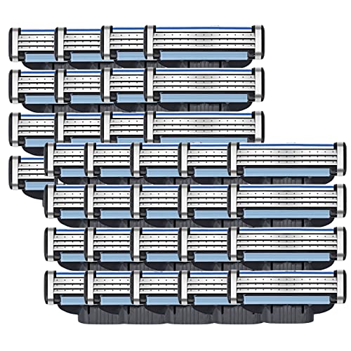 Männer Rasierklingen, Bartklinge 3 Klingen für eine Rasur, Stahlklingen, Manuelle Bartrasierer (36Pcs) von Gbbazu