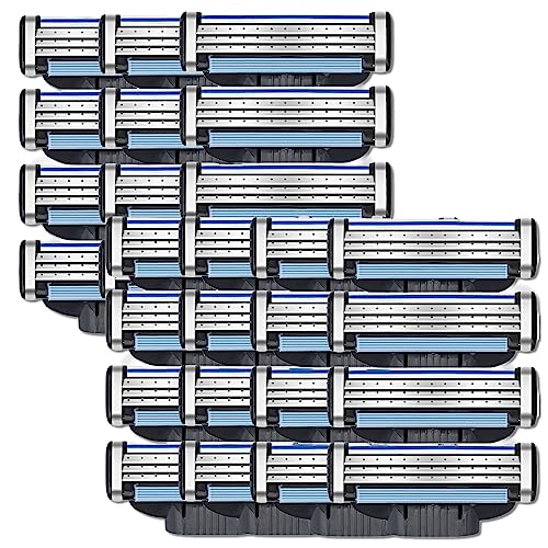 Rasierklingen, Aktualisiert Herren-Rasierklingen, Ersatzklingen für Rasiermesser, Herrenrasierer für Rasur, 3 verbesserte Stahlklingen von Gbbazu