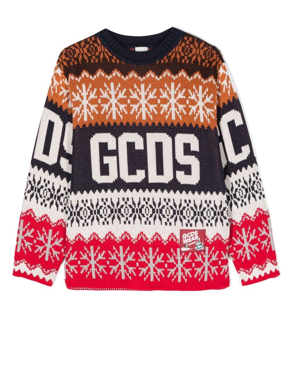 Gcds Kids Intarsien-Pullover mit Logo - Blau von Gcds Kids