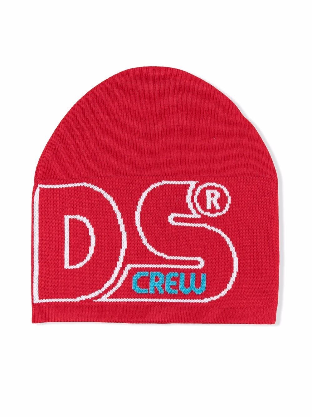 Gcds Kids Mütze mit Logo-Print - Rot von Gcds Kids