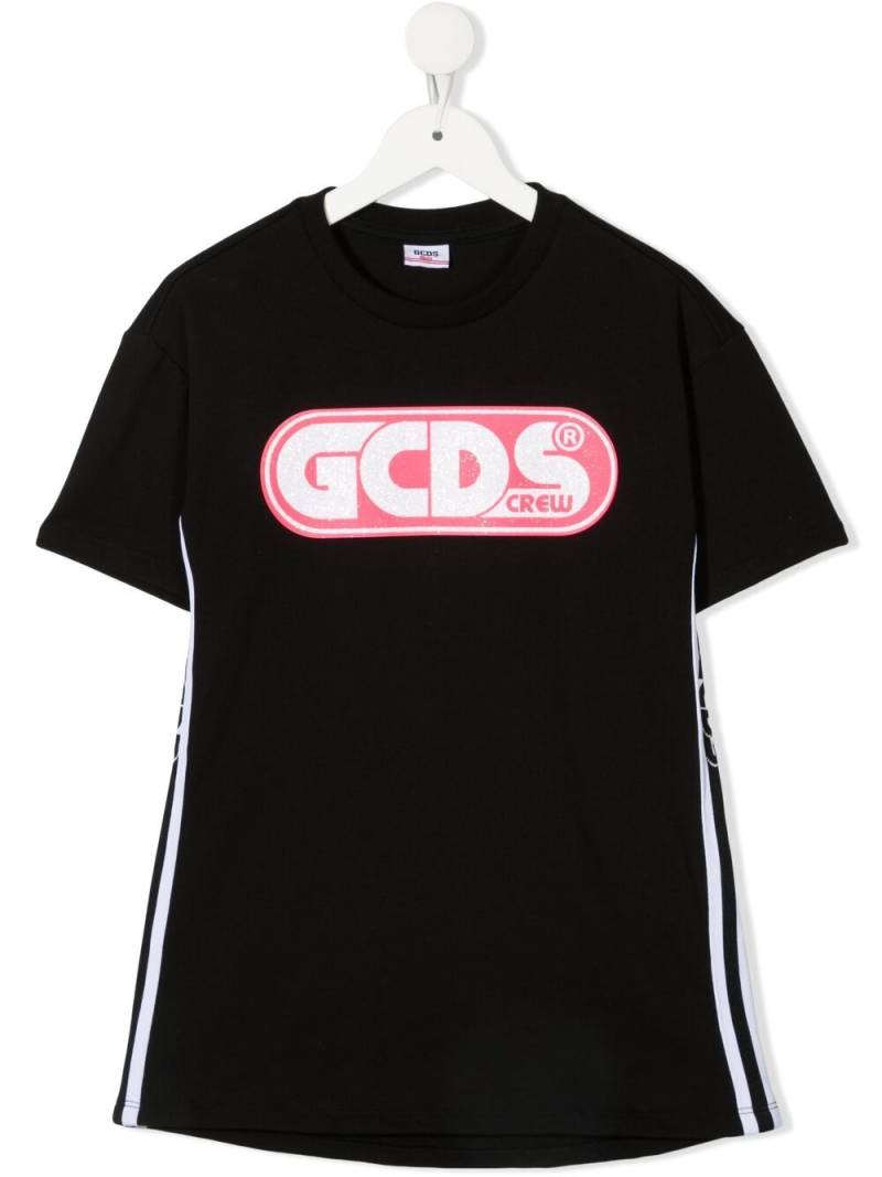 Gcds Kids T-Shirtkleid mit Logo-Print - Schwarz von Gcds Kids