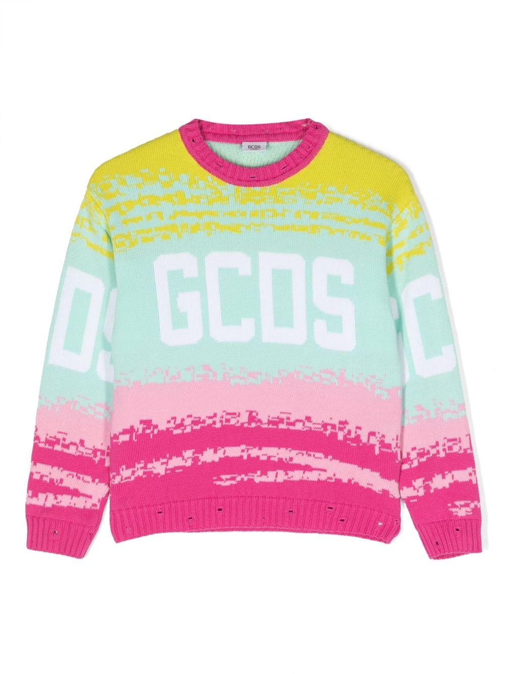 Gcds Kids Pullover in Colour-Block-Optik - Rosa von Gcds Kids