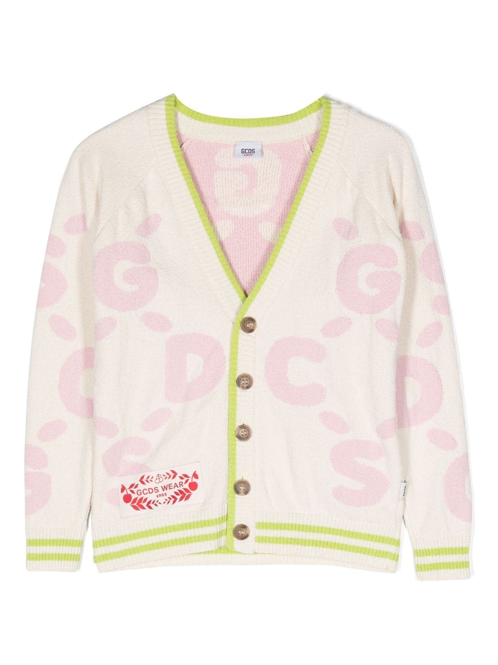 Gcds Kids Cardigan mit Logo-Prägung - Nude von Gcds Kids