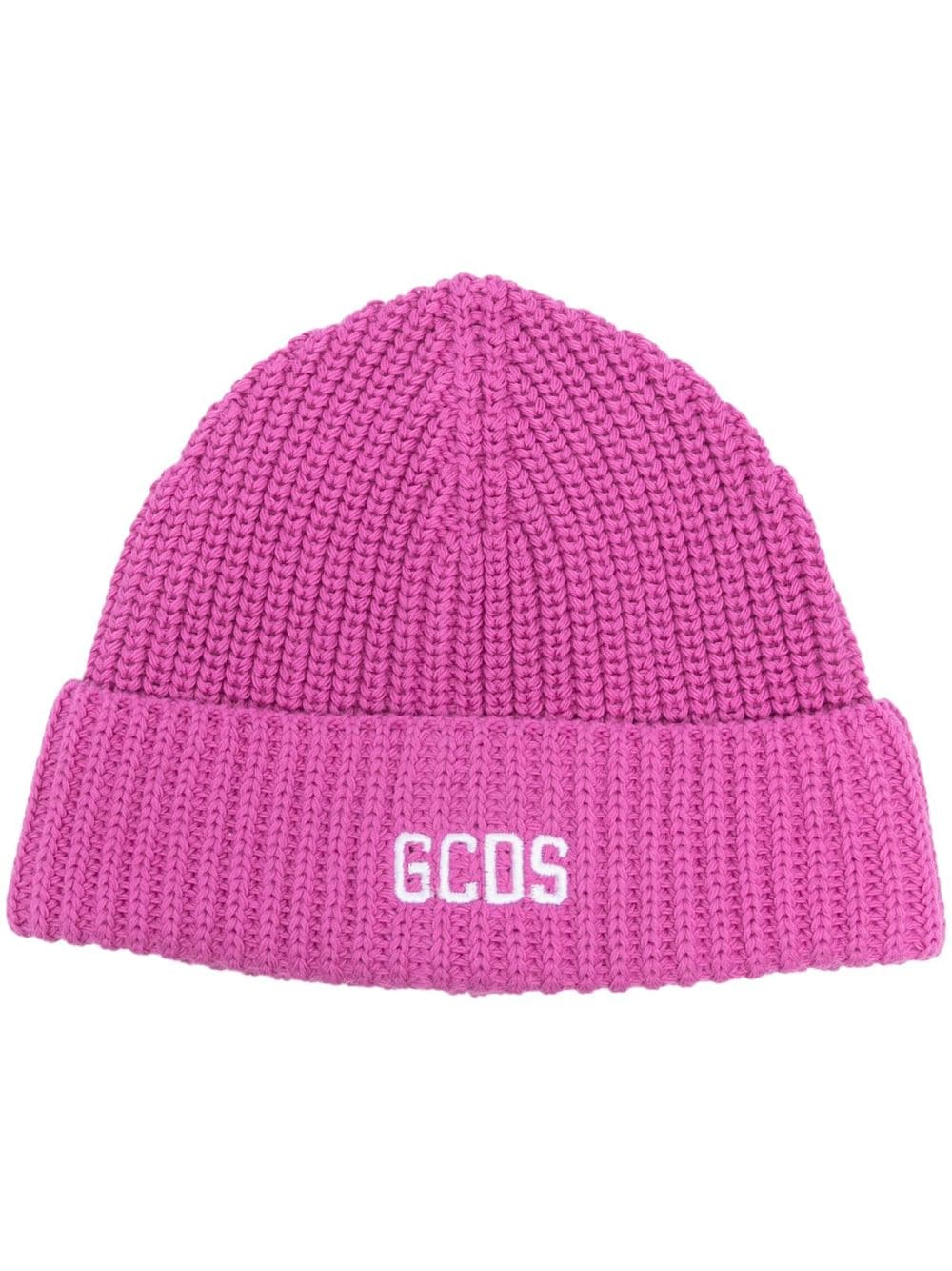 Gcds Kids Strickmütze mit Logo-Stickerei - Rosa von Gcds Kids