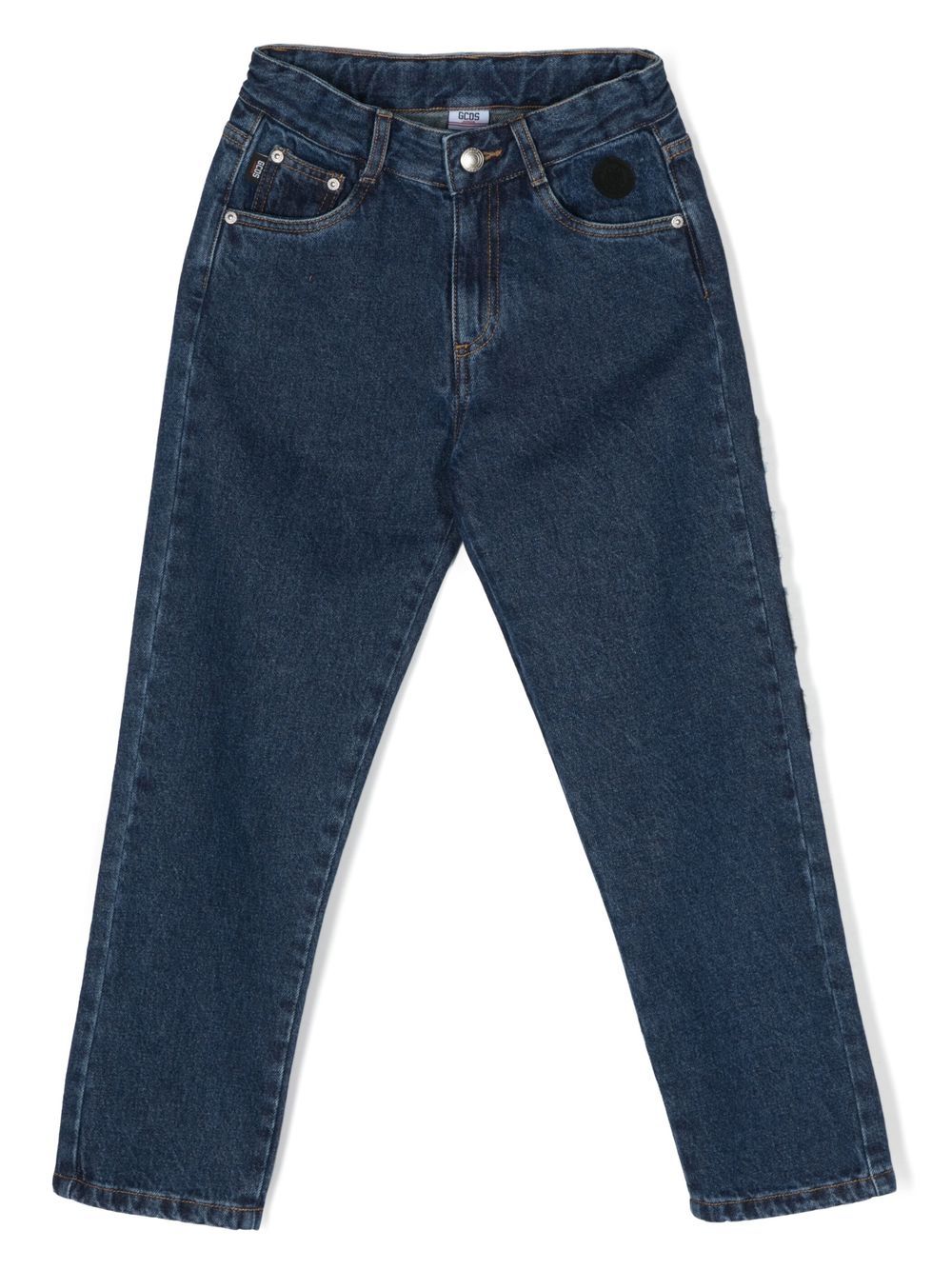 Gcds Kids Straight-Leg-Jeans mit Logo-Patch - Blau von Gcds Kids