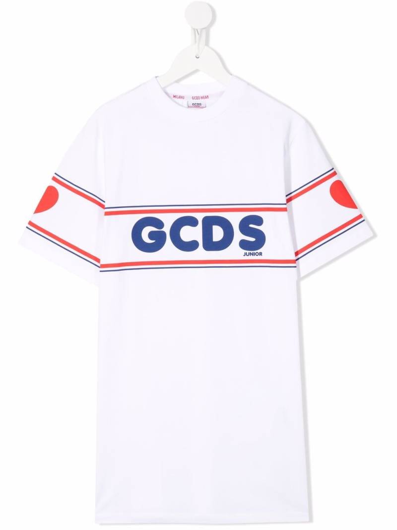 Gcds Kids T-Shirtkleid mit Logo-Print - Weiß von Gcds Kids