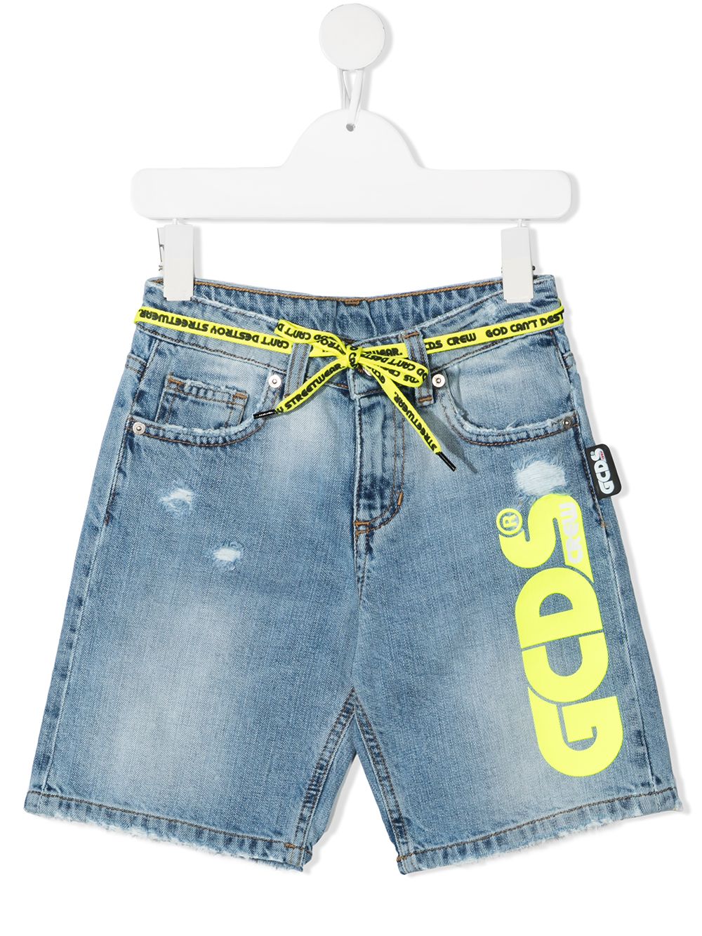 Gcds Kids Jeans-Shorts mit Logo-Print - Blau von Gcds Kids