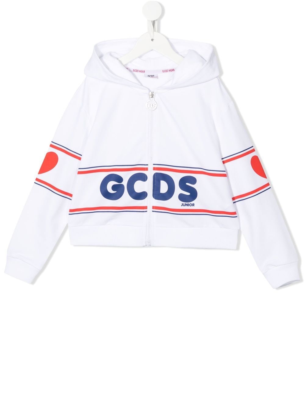 Gcds Kids Kapuzenjacke mit Logo-Print - Weiß von Gcds Kids