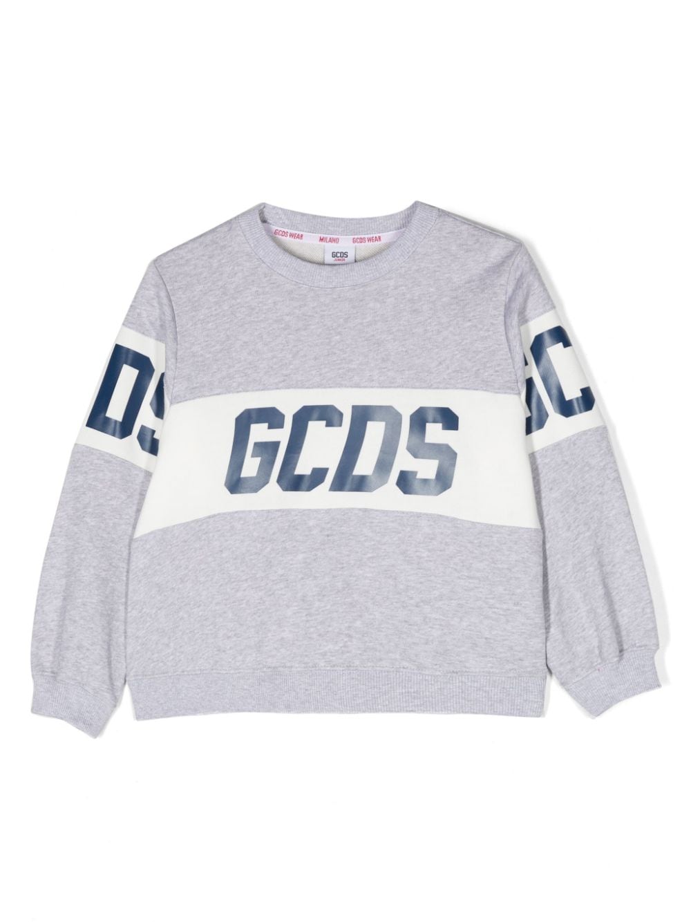 Gcds Kids Sweatshirt mit Logo-Streifen - Grau von Gcds Kids