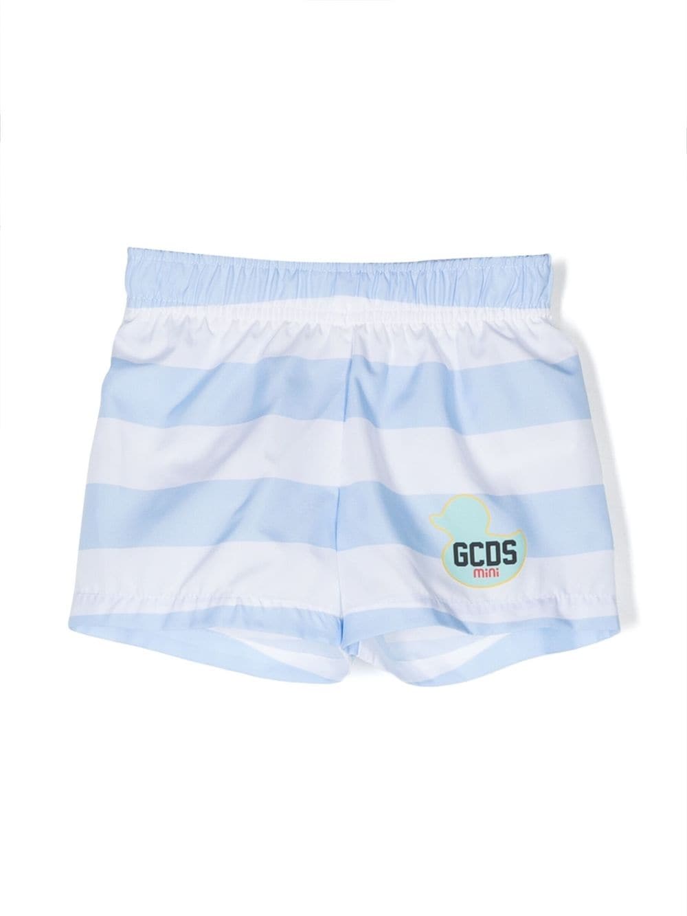 Gcds Kids Gestreifte Badeshorts mit Logo-Print - Blau von Gcds Kids