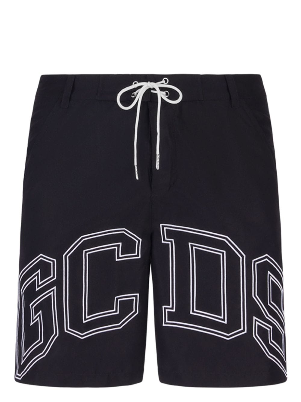 Gcds Badeshorts mit Logo-Print - Schwarz von Gcds