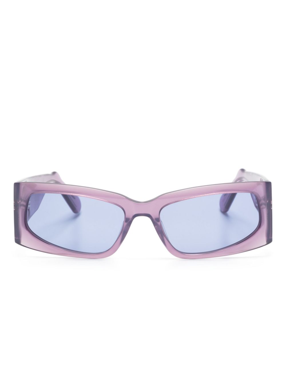 Gcds Eckige Sonnenbrille mit Logo-Gravur - Violett von Gcds