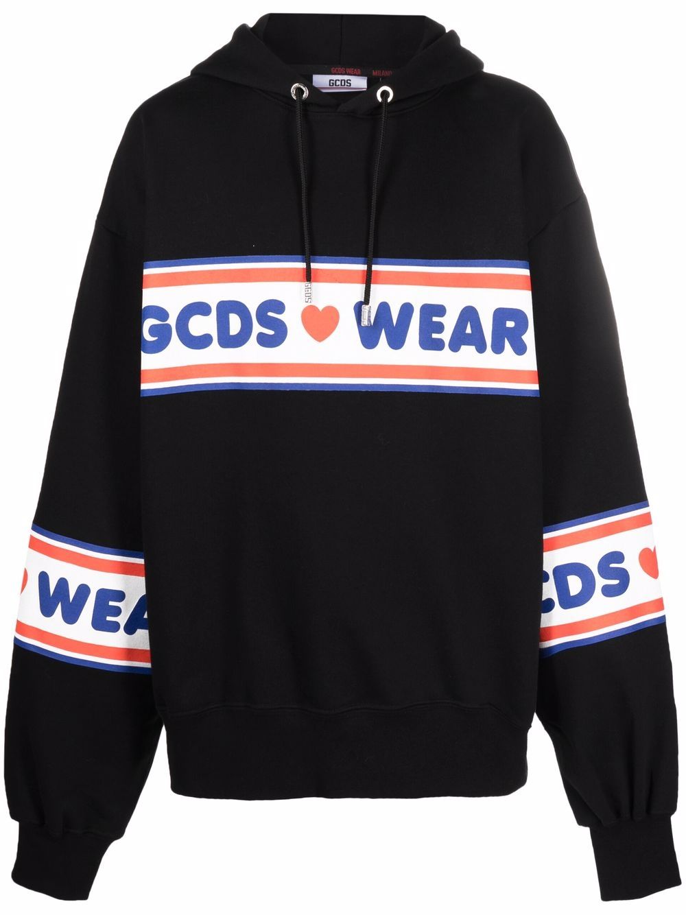 Gcds Hoodie mit Logo-Print - Schwarz von Gcds