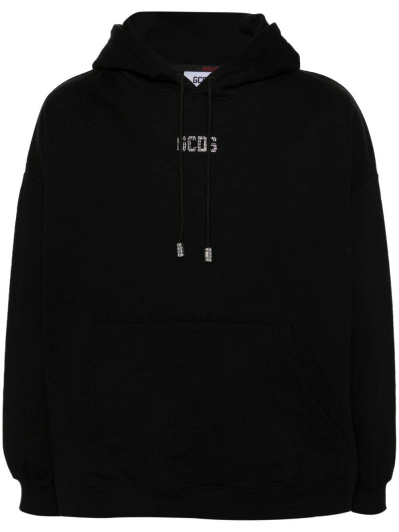 Gcds Hoodie mit kristallverziertem Logo - Schwarz von Gcds