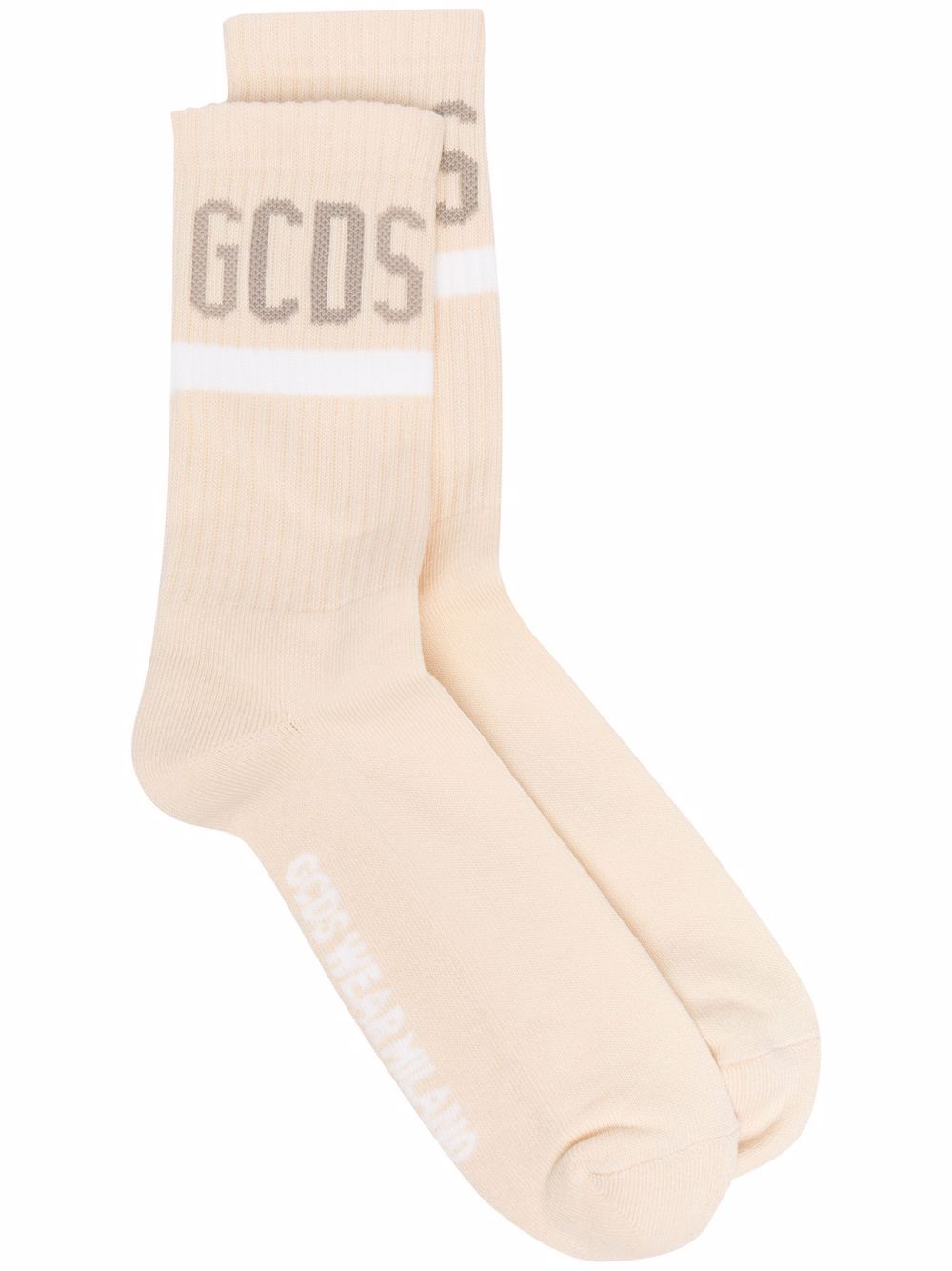 Gcds Intarsien-Socken mit Logo - Nude von Gcds