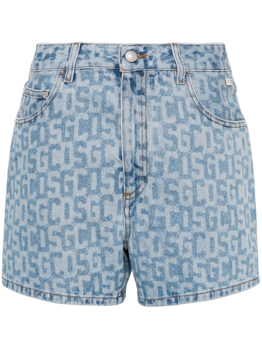 Gcds Jeans-Shorts mit hohem Bund - Blau von Gcds