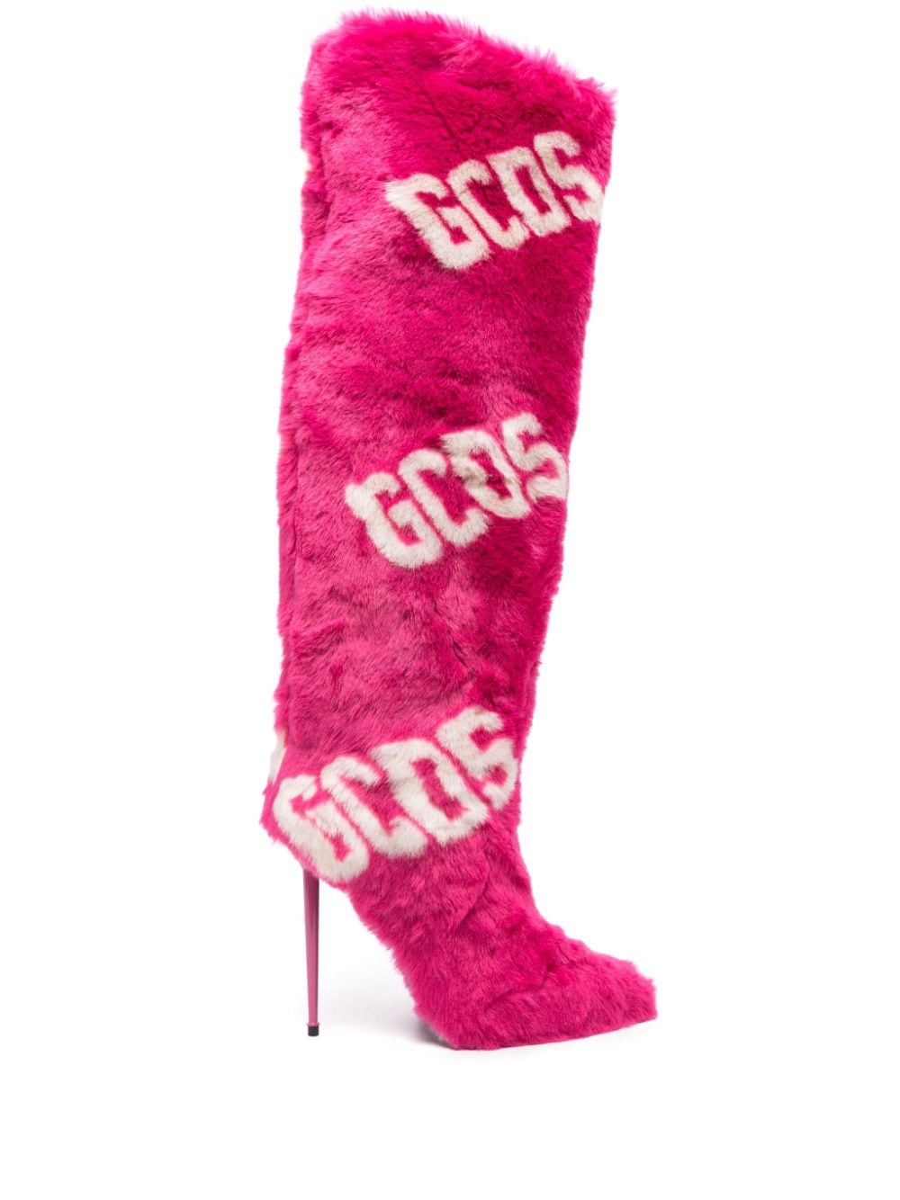 Gcds Kniehohe Stiefel mit Logo-Print 110mm - Rosa von Gcds