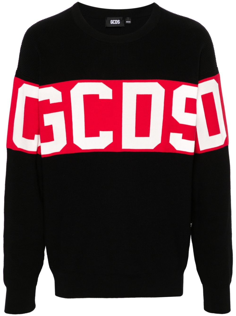 Gcds Pullover mit gestricktem Logo - Schwarz von Gcds