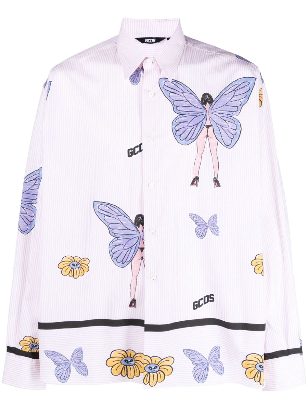 Gcds Hemd mit Schmetterling-Print - Rosa von Gcds