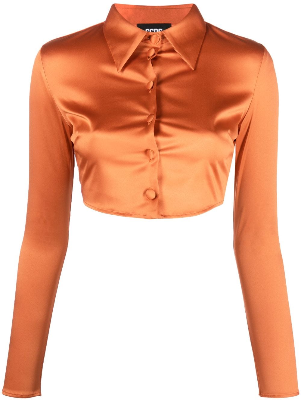 Gcds Cropped-T-Shirt aus Satin - Orange von Gcds