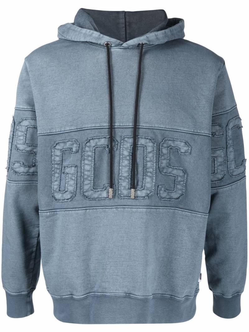 Gcds Hoodie mit Logo-Stickerei - Blau von Gcds