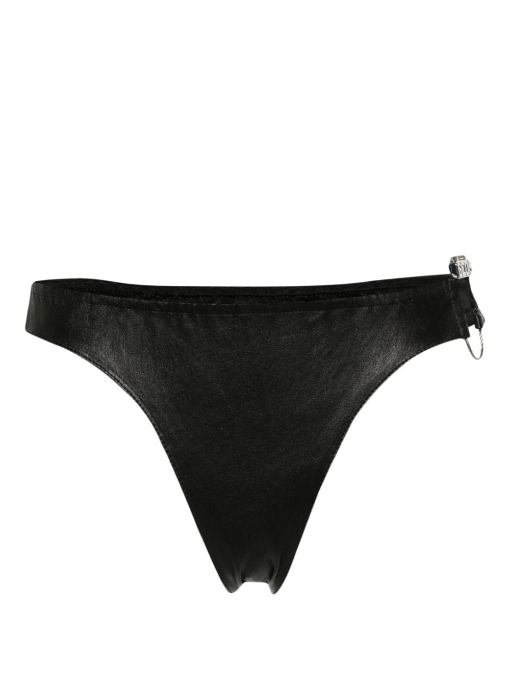 Gcds Lederslip mit Logo-Schild - Schwarz von Gcds