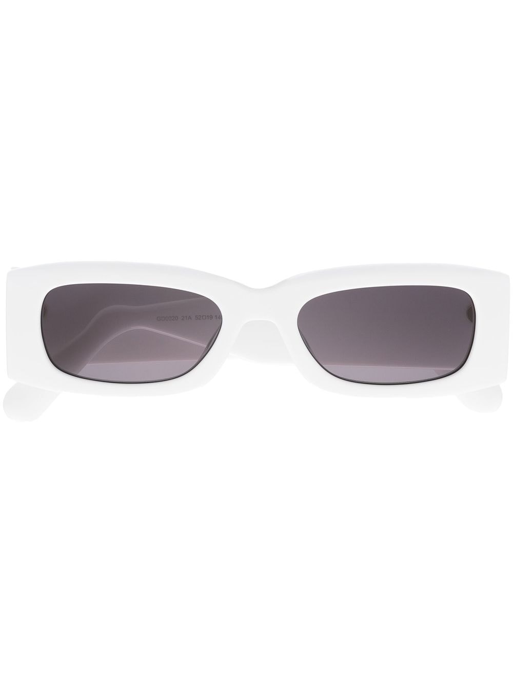 Gcds Eckige Sonnenbrille mit Logo - Weiß von Gcds