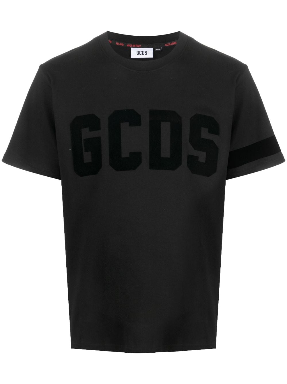 Gcds T-Shirt mit beflocktem Logo - Schwarz von Gcds