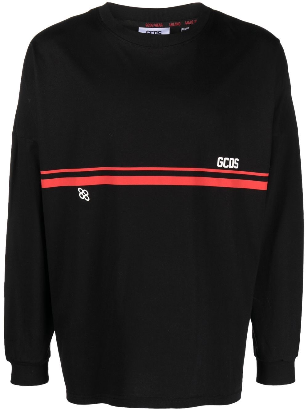 Gcds Gestreiftes Sweatshirt mit Logo - Schwarz von Gcds