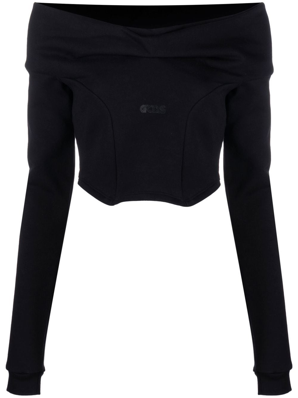 Gcds Schulterfreies Sweatshirt - Schwarz von Gcds