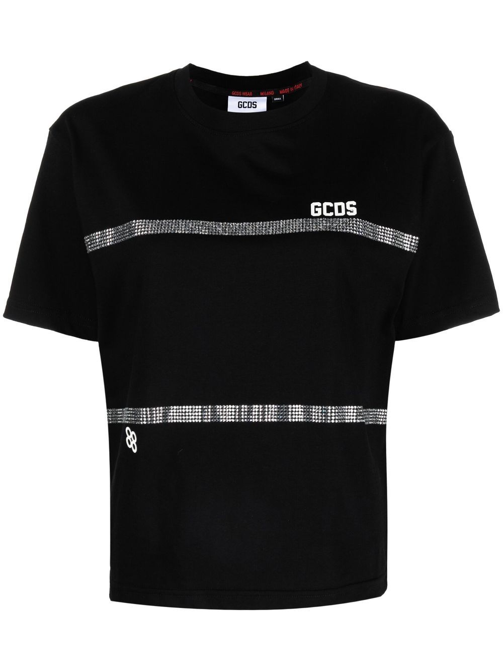 Gcds T-Shirt mit Strass-Streifen - Schwarz von Gcds