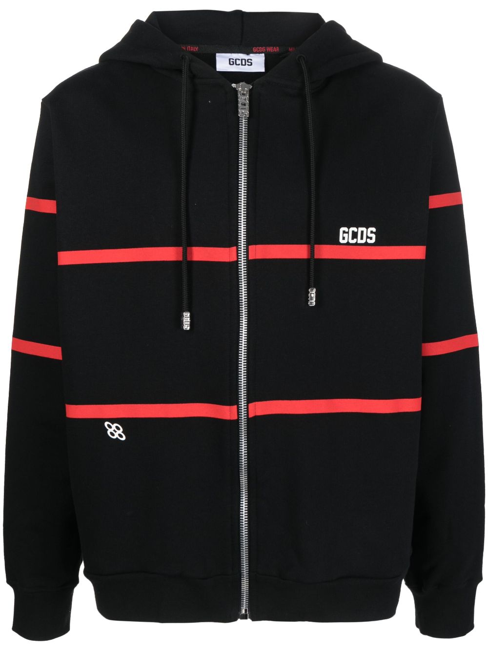 Gcds Kapuzenjacke mit Streifen - Schwarz von Gcds