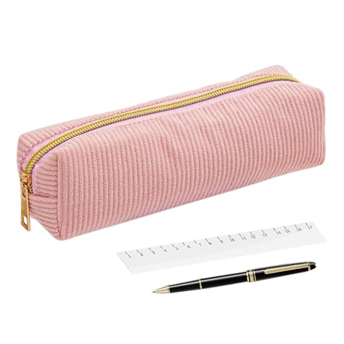 Gcerfby Federmäppchen Organizer - Ästhetisches Design Federtasche - Einfarbige Große Cordelino Schreibwaren Tasche für Schüler Erwachsene Mädchen von Gcerfby