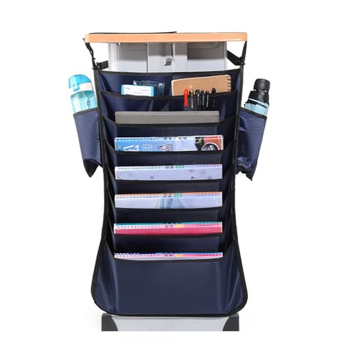Gcerfby Schreibtisch-Aufbewahrung, Büchertasche, Schulschreibtisch, Seitliche Bücheraufbewahrung, große Kapazität, Bücherorganisation mit Flaschentasche, 45 x 65 cm, einfach zu bedienen, tragbar für Gcerfby Schreibtisch-Aufbewahrung, Büchertasche, Schulschreibtisch, Seitliche Bücheraufbewahrung, große Kapazität, Bücherorganisation mit Flaschentasche, 45 x 65 cm, einfach zu bedienen, tragbar für von Gcerfby