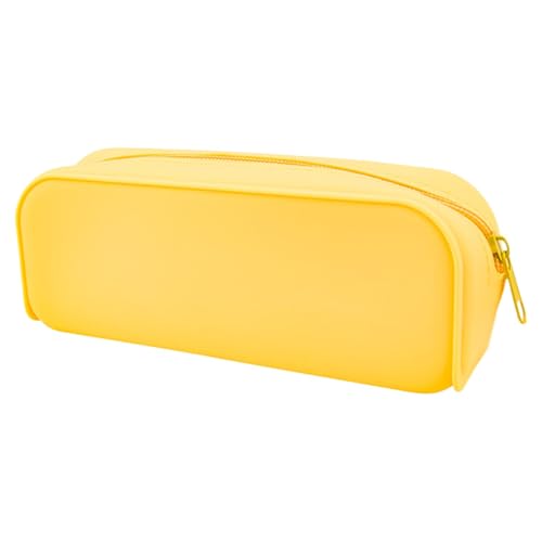 Gcerfby Silikon-Federtasche, ästhetische Stiftaufbewahrung, weiches Federmäppchen, multifunktionale Schreibwarentasche, ästhetisches weiches Etui, 19 x 5 x 8 cm, für Stift- und Bleistift-Organisation, von Gcerfby