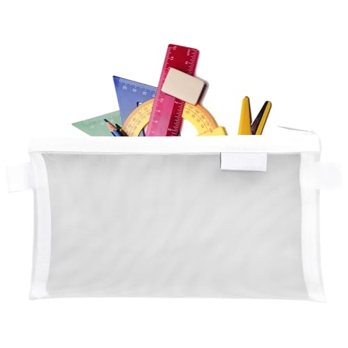 Transparent Mesh Storage Pen Case, Schreibwarenlagertasche, Großer Kapazität Stationärer Organisator, 20,5 X 12 Cm, Einfach Zu Bedienen, Tragbar Für Kinder Kinder Erwachsene Teen Schüler Freund von Gcerfby
