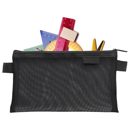 Transparent Mesh Storage Pen Case, Schreibwarenlagertasche, Großer Kapazität Stationärer Organisator, 20,5 X 12 Cm, Einfach Zu Bedienen, Tragbar Für Kinder Kinder Erwachsene Teen Schüler Freund von Gcerfby