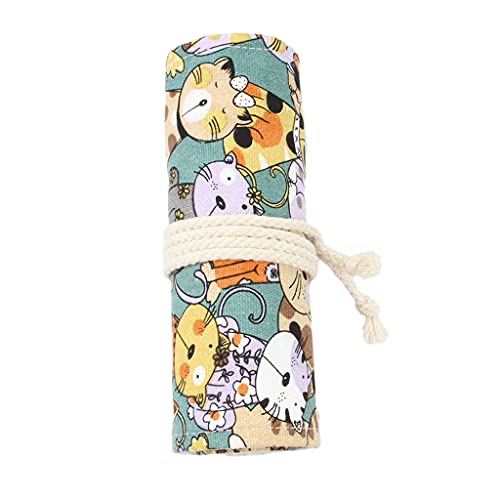 Gcljlmy Bleistiftkoffer Leinwand Wrap Stift Aufbewahrungshalter 36 Bürsten Tasche von Gcljlmy