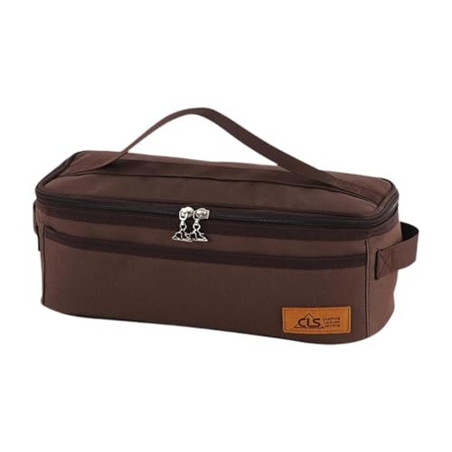 Gcljlmy Camping -Utensilien Bag Travel Make -up -Tasche Besteck Speicher Leer Kochgeschirr Organizer Tragbarer Beutel für Rucksacktäle Home Outdoor (Kaffee) von Gcljlmy