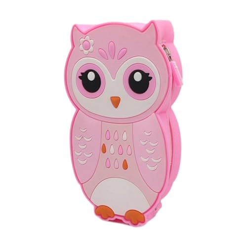 Gcljlmy Federmäppchen aus, Schreibwarentasche, Eulenform, Bleistifttasche, Leichter Schreibwaren-Organizer, Schreibwaren-Aufbewahrungstasche für (Rosa) von Gcljlmy