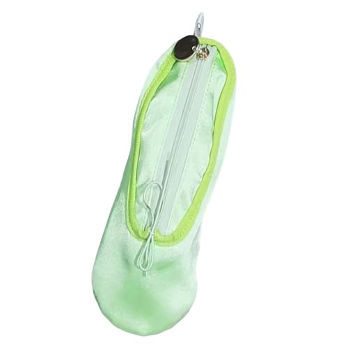Gcljlmy Federmäppchen mit Ballettschuh-Design, mit Reißverschluss, für Ballettliebhaber, leicht, 20 x 7 cm, weiches Tuch, Reise-Make-up-Tasche, Mehrzweck, (Hellgrün) von Gcljlmy