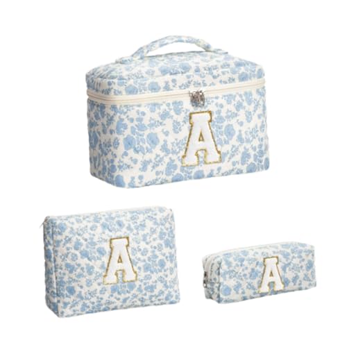 Gcljlmy Gesteppte Make -up -Beutel -Beutel Multifunktioneller Waschorganisator Toilettenbeutel für Lidschatten Parfümlotion Augenbrauen Bleistift Geschenkidee (3 Stück) von Gcljlmy