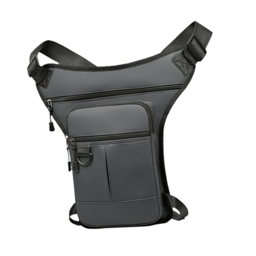 Gcljlmy Herren-Hüfttasche, Beintasche, Gürteltasche mit verstellbarem Riemen, Schultertasche, Oberschenkeltasche zum Radfahren, Reiten, Klettern, Sport, grau von Gcljlmy